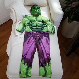 Hulk costume with face mask AND FREE green fists